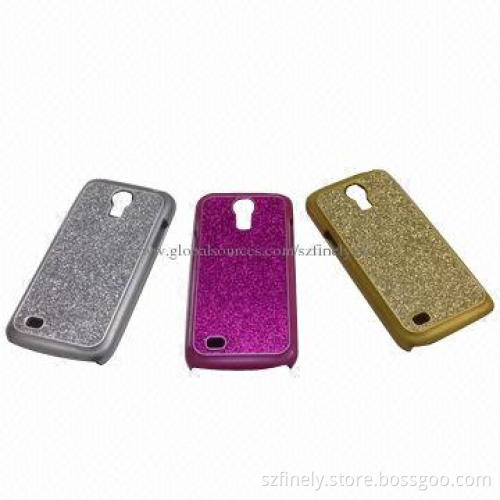 Glitter PC Cases for Samsung S4 MINI, Sticker Glitter Sheet on Surface Groove, Shiny and Fashionable